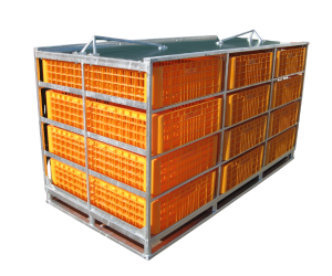 poultry steel module for transport drawers